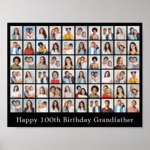 60 Foto-Collage Fügen Sie Ihre eigene Begrüßung hi Poster