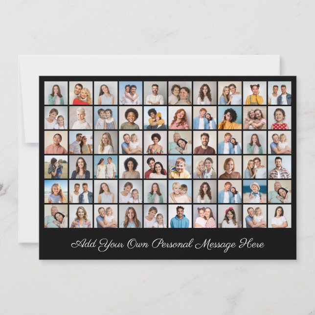 60 Foto Collage Ihre eigene Grußkarte hinzufügen (Vorderseite)