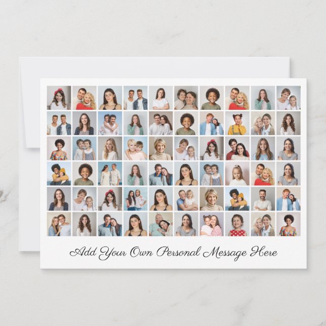 60 Foto Collage Ihre eigene Grußkarte hinzufügen (Vorderseite)