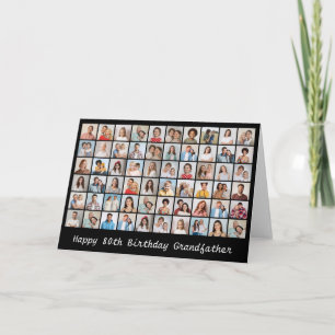 60 Foto-Collage mit beliebigem Namen und Alter Geb Karte