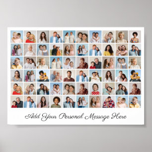 60 Fotocollage Eigene Begrüßung hinzufügen Poster