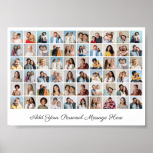 60 Fotocollage Eigene Begrüßung hinzufügen Poster