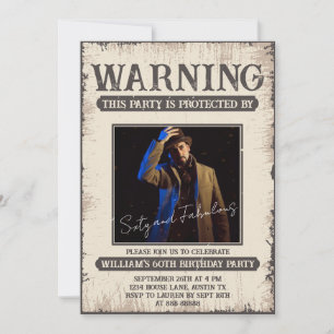 60. Fun Retro Vintag 60 und fabelhaft Geburtstag Einladung