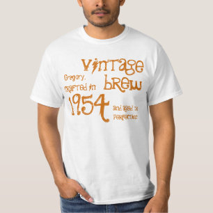 60. Geburtstag 1954 Vintag Brew White Gold v06 T-Shirt