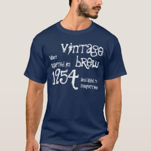 60. Geburtstag 1954 Vintage Brew NAVY Blau T-Shirt