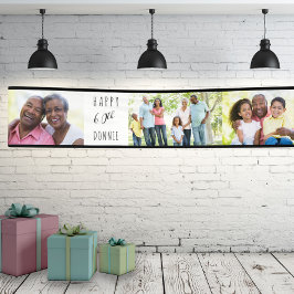 60. Geburtstag 4 Foto Strip Personalisiert Banner