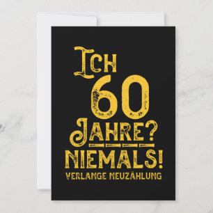 60. Geburtstag 60 Jahre Alt Baujahr Jahrgang 1960  Einladung