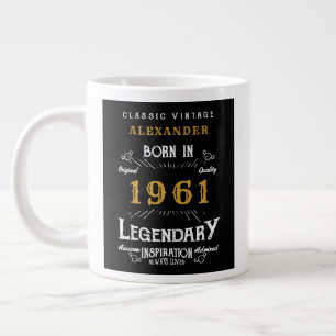 60. Geburtstag 60 Jahre alt Geboren 1961 Legende Jumbo-Tasse