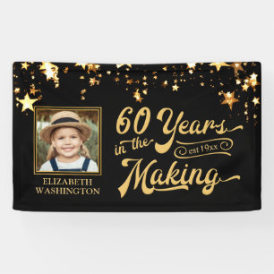 60. Geburtstag 60 JAHRE IN DER MACHER Goldene Ster Banner