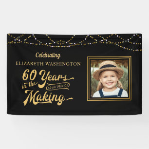 60. Geburtstag 60 JAHRE IN DER MAKING Lights Banner