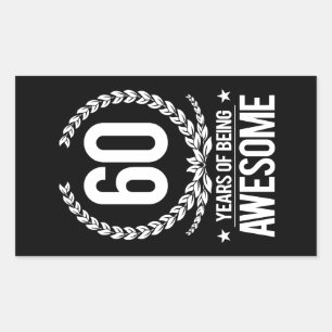 60. Geburtstag (60 Jahre Phantastisch) Rechteckiger Aufkleber