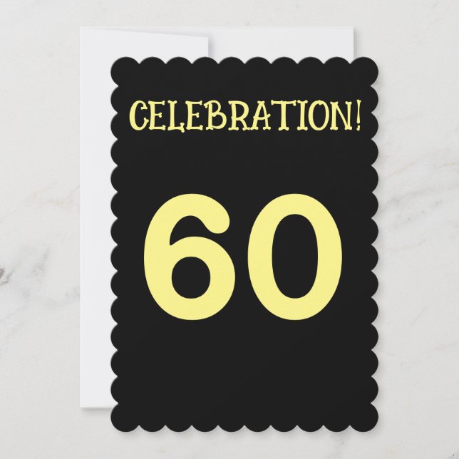60. GEBURTSTAG 60 PARTY CUSTOM Einladungen (Vorderseite)