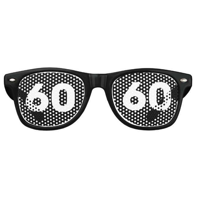 60. GEBURTSTAG 60 SONNENSCHIRME PARTYBRILLE (Vorderseite)