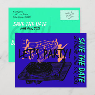 60. Geburtstag 60er Lass uns Save the Date Party m Ankündigungspostkarte