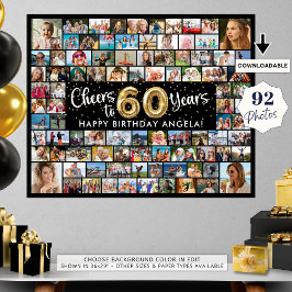 60. Geburtstag 92 Fotos Schwarzes Gold jubeln bis  Poster