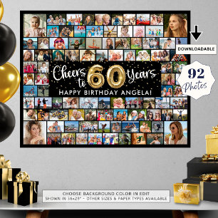 60. Geburtstag 92 Fotos Schwarzes Gold jubeln bis  Poster