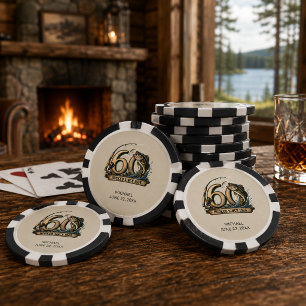60. Geburtstag Angeln Seit 1966 gehakt Pokerchips