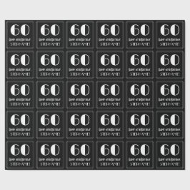 60. Geburtstag - Art Deco Inspiriert Aussehen "60" Geschenkpapier