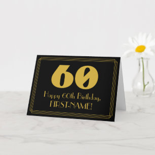 60. Geburtstag: Art Deco inspiriertes Aussehen "60 Karte