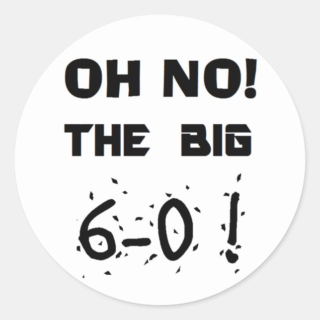 "60. Geburtstag" Aufkleber (Vorderseite)