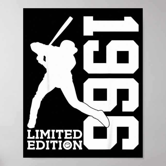 60. Geburtstag Baseball Limited Edition 1966  Poster (Vorne)