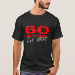 60. Geburtstag bis Shirt | 60 Rocks Est. 1953 - 20<br><div class="desc">60. Geburtstag bis Shirt | 60 Rocks Est. 1953 - 2021 Personalisierbare Jahreszahl und Farben. Coole Geschenkidee für sechzigsten Tag von Vater,  Onkel,  Bruder etc.</div>