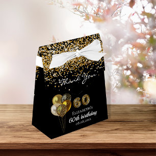 60. Geburtstag Black Gold Glitzer Leopard Vielen D Geschenkschachtel