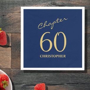 60. Geburtstag Blue Gold Kapitel 60 Serviette