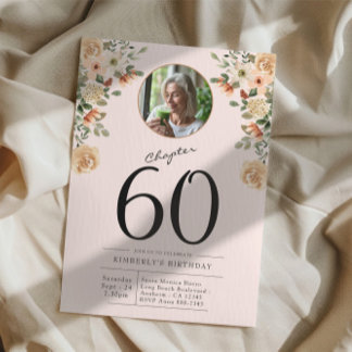 60. Geburtstag Blumenkohl-Foto-Party Einladung