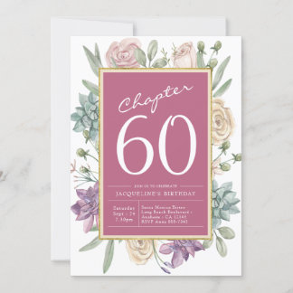 60. Geburtstag Blumenüberraschung Party Einladung