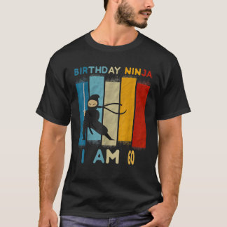 60. Geburtstag Boy Ninja Lover 60 Jahre alt Funny T-Shirt