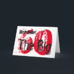 60. Geburtstag, Bruder, rot, schwarzer Text auf we Karte<br><div class="desc">Ein weißer Hintergrund mit schwarzem und rotem Text,  an diesem 60. Geburtstag Gruß für einen Bruder. Meine freundlichen Grüße.</div>