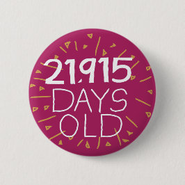 60. Geburtstag Button Sechzigjähriges