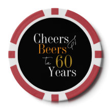 60. Geburtstag Cheers Beers Black Gold Party