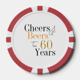 60. Geburtstag Cheers Beers Party Pokerchips