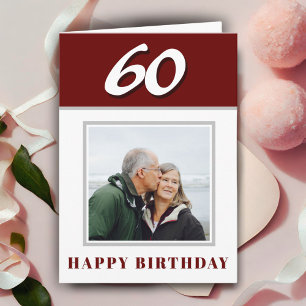 60. Geburtstag Custom Foto Personalisiert Karte