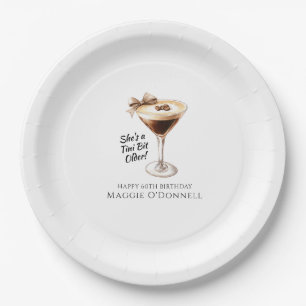 60. Geburtstag Custom Paper Plate Espresso Martini Pappteller