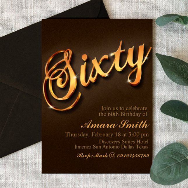 60. Geburtstag der Frau Einladung (Von Creator hochgeladen)