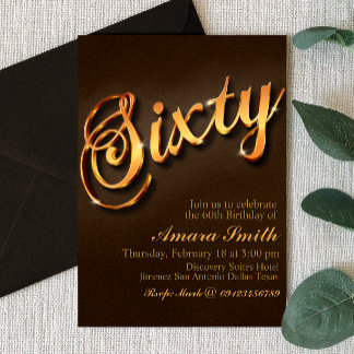 60. Geburtstag der Frau Einladung