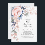 60. Geburtstag Dusty Blue Botanische Schrift Einladung<br><div class="desc">Versenden Sie die Einladungen für das bevorstehende Meilenstein Überraschungs-Party mit unseren modernen Pastellfarben Pink Indigo Blue Watercolor Blumenkarten. Mit wunderschöner botanischer Aquarellblüte. Einfach mit den Party-Details personalisieren, indem Sie auf die Schaltfläche Anpassen klicken, um den Stil und die Platzierung des Textes weiter zu ordnen und zu formatieren. TIPP: Füge unsere...</div>
