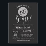 60. Geburtstag Einladung Black and Silver Glitzer<br><div class="desc">60. Geburtstag Einladung Black and Silver Glitzer Card.
Für weitere Anpassungen klicken Sie bitte auf die Schaltfläche "Anpassen" und verwenden Sie unser Designwerkzeug,  um diese Vorlage zu ändern.</div>