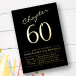 60. Geburtstag Einladung Black Gold Foil<br><div class="desc">Feiern Sie mit dieser glänzenden und glamourösen Schwarz und Gold-Einladung zum 60. Geburtstag den großen Meilenstein Ihres Lieben. Diese luxuriöse Einladung besticht durch einen klassischen schwarzen Hintergrund mit schimmernder Goldfolie. Es ist der perfekte Weg, diesem besondere Anlass eine Touch von Raffinesse hinzuzufügen. Ideal für einen Geburtstag eines Erwachsenen-Meilensteins, ist diese...</div>