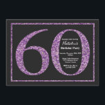 60. Geburtstag Einladung Lila Glitzer Chalkboard<br><div class="desc">Einladung zum 60. Geburtstag. Schwarze und Lila Glitzer Geburtstagsparty laden mit Chalkboard Hintergrund ein. Überraschung Geburtstag. Erwachsener zum Geburtstag. Männer oder Frauen schwindeln Party. Für weitere Anpassungen klicken Sie bitte auf die Schaltfläche "Anpassen" und verwenden Sie unser Designwerkzeug,  um diese Vorlage zu ändern.</div>