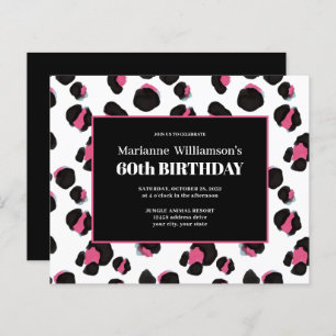 60. Geburtstag Feminine PINK LEOPARD PRINT