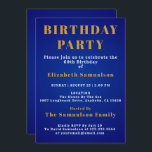 60. Geburtstag Festlegung von Standards Blue Birth Einladung<br><div class="desc">Passen Sie den Text auf dieser 60. Geburtstagseinladung mit der bereitgestellten Vorlage einfach an. Teil der Festlegung von Standards Geburtstag Bereich.</div>