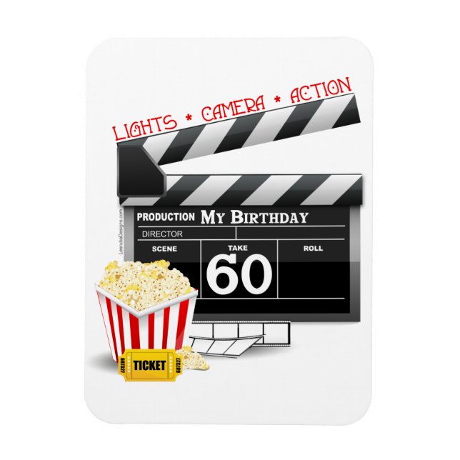 60. Geburtstag Filmthema Magnet (Vertikal)