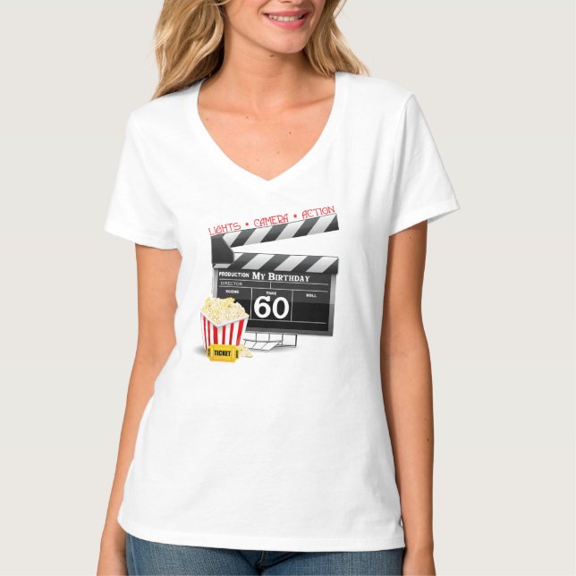 60. Geburtstag Filmthema T-Shirt (Vorderseite)