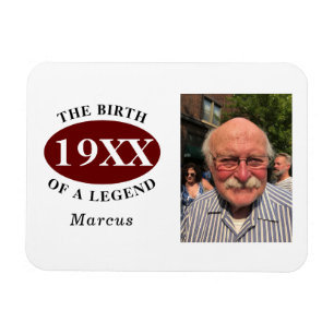 60. Geburtstag Foto Vorlage Geburt einer Legende Magnet