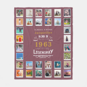 60. Geburtstag Foto Vorlage Mutter Großmutter Fl Fleecedecke