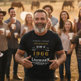 60. Geburtstag Fügen Sie Ihren Namen Geboren 1966 T-Shirt